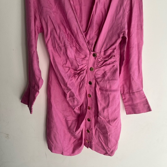 SANDRO Elvira Linen Shirt Dress Size 36 - Picture 9 of 12